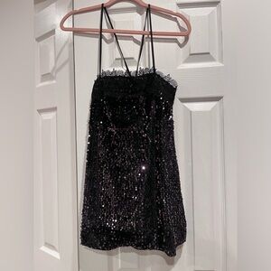 Free people that girl mini sequin dress xs NWT
